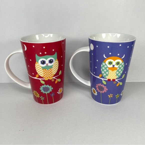 Maxwell Williams Hoot Hoot Owl Coffee Mugs - Picture 2 of 8